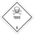 Nmc Toxic 6 Dot Placard Label, Pk25 DL87AP